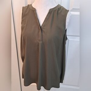 Apt 9 Olive Green Sleeveless Blouse    Size XL